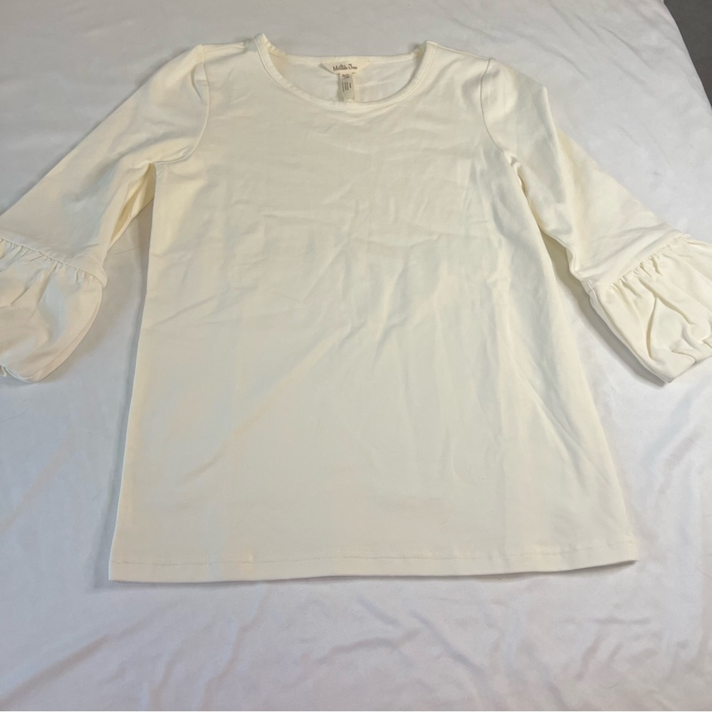 Matilda Jane Cream Long Sleeve‎ Top with Bell Sleeves